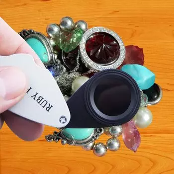 Складной рубиновый фильтр, ручной тестер драгоценных камней с идентификацией изумрудов, красный и розовый идентификатор драгоценных камней