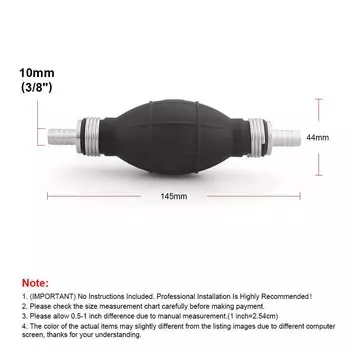 Ручной топливный насос, резиновая алюминиевая праймерная лампа для дизельного топлива, бензинового двигателя, лодки, подвесного хода, 6 мм/8 мм/10 мм/12 мм