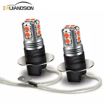 Ruiandsion 2 шт. H1 H3 6 в 12 В 24 в 36 В автомобильные грузовики противотуманные дневные ходовые огни для прожекторов фонарик головная лампа красный теплый белый