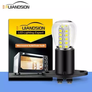 RUIANDSION T170 2835 33SMD Новый светильник для духовки, 250 В, высокотемпературная микроволновая лампа, 6000 К/теплый белый и основание E14 мм, черный