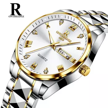 Ruizhiyuan трансграничная внешняя торговля стальной ремень кварцевые часы светящиеся водонепроницаемые часы мужские часы