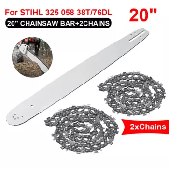 Рукоятка 20-дюймовая с 2 цепями для пилы 3/8 76DL 63 дюйма для STIHL MS290