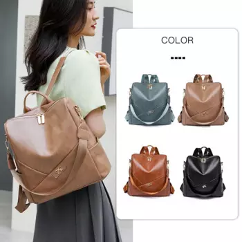 Рюкзак для путешествий на открытом воздухе, модная женская сумка на плечо из мягкой искусственной кожи двойного назначения, Женская Повседневная сумка на одно плечо
