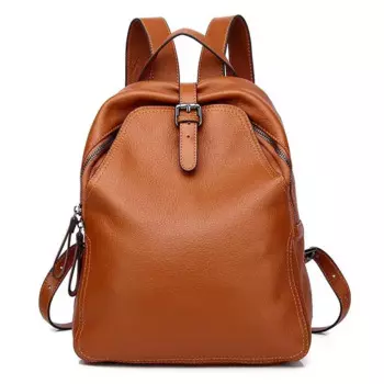 Рюкзак женский кожаный, из воловьей кожи, школьный