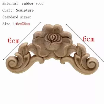 RUNBAZEF Декоративная цветочная аппликация из дерева