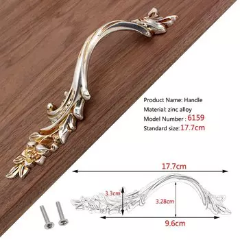 RUNBAZEF старинная серебряная ручка для шкафа