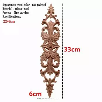 RUNBAZEF винтажные деревянные наклейки с резьбой