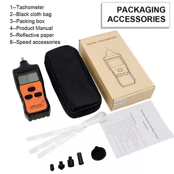 RuoShui 6236P цифровой тахометр Макс 99999 ОБ/мин лазерный тестер скорости Мотоцикл Авто одиночный триггер Бесконтактный ЖК-такометр