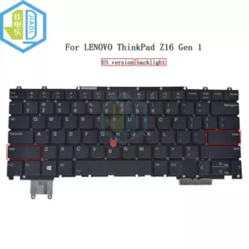 Русская русская английская клавиатура с подсветкой для Lenovo ThinkPad Z16 Gen 1 21D4 21D5 тайская Турецкая швейцарская Клавиатура для ноутбука Trackpoint SN21E18517