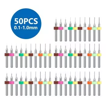 Ружейное сверло xcan 50 шт., 0,1-1,0 мм, карбид вольфрама