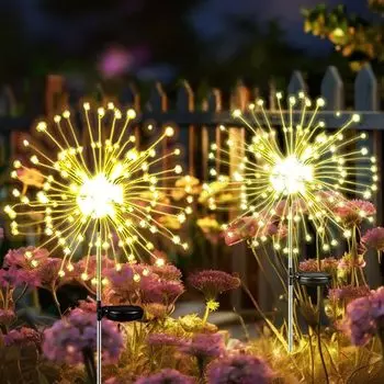 RXUNS Солнечные фейерверки 200 LED 8 режимов