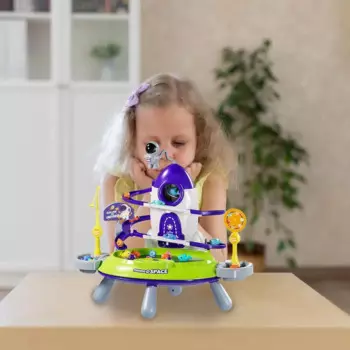 Рыбалка для детей, магнитный космический корабль, игрушки, наборы рыбок, интерактивная детская игра-рыбалка с музыкой, обучающие и образовательные игрушки для штрафа