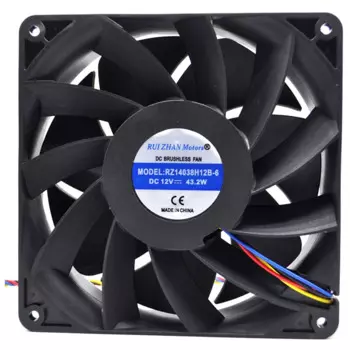 RZ14038H12B-6 6450 об/мин 14 см 12 В 43,2 Вт Мощный воздушный вентилятор