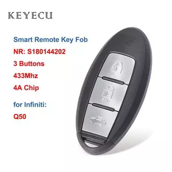 S180144202 умная фотосессия, замена 3 кнопок, 433 МГц, 4A чип для Infiniti Q50 2013 2014 2015 2016 2017 2018