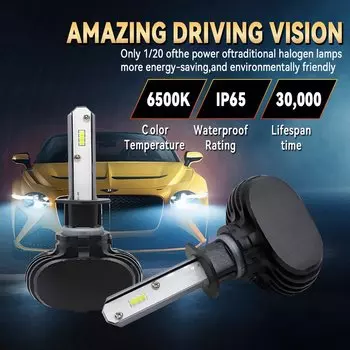 S1 Стробоскоп 60 Вт Автомобильная фара H4 H7 Светодиодная автомобильная фара Автомобильная противотуманная фара H8 H9 H11 9005 9006 Светодиодная противотуманная фара