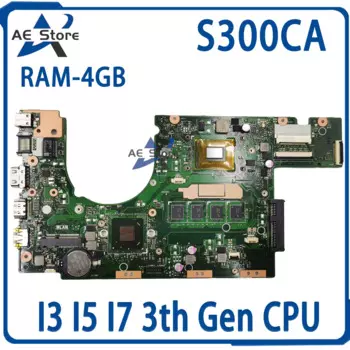 S300CA otebook Материнская плата ASUS Vivobook S300CA S300C S300 материнская плата для ноутбука i3 i5 i7 4 ГБ/ОЗУ, основная плата, тест ОК