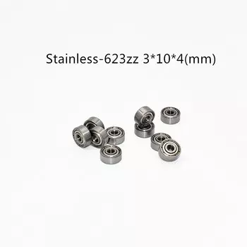 S623ZZ Подшипник из нержавеющей стали, 10 шт., 3*10*4 (мм), антикоррозийный металл, герметичный, высокоскоростной, детали механического оборудования