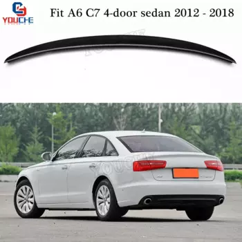 S6 стиль углеродное волокно задний спойлер крыло багажника для Audi A6 C7 4-дверный седан 2012 - 2018 крышка багажника задний спойлер