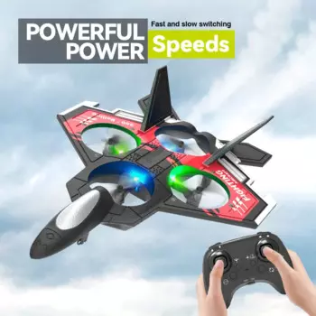 S98 RC пенопластовый самолет игрушка огни дистанционное управление фиксированная высота трюки четыре оси боевой Дрон против столкновений истребитель детские игрушки мальчик