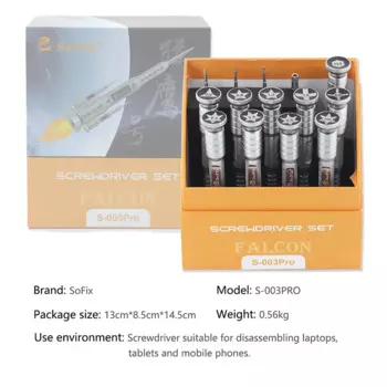 S-003PRO Набор прецизионных отверток для iPhone, установка для удаления винтов для Macbook, мини-планшетов, ноутбуков, инструменты для разборки