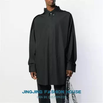 S-6XL! Новая стильная мужская рубашка с длинными рукавами, Корейская версия, свободная рубашка с лацканами, Молодежная индивидуальная Весенняя повседневная куртка