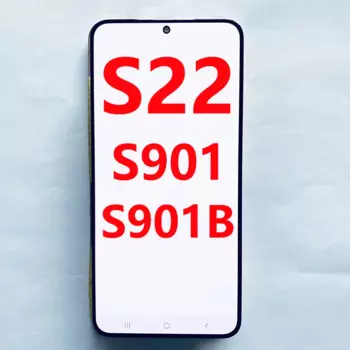 С черной точкой AMOLED S901 ЖК-дисплей для Samsung S22 5G S901B S901U ЖК-дисплей с сенсорным экраном 6,1 дюйма S22 дигитайзер в сборе работает хорошо