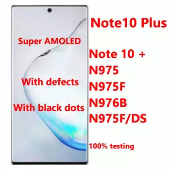 С дефектами для Samsung Galaxy Note 10 Plus дисплей Note 10 + N975 ЖК-сенсорный экран дигитайзер N975F замена 100% тестирование