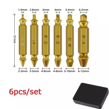 Съемник поврежденных винтов YIAEEY 6 шт.