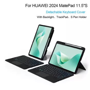 Съемный чехол для клавиатуры для HUAWEI MatePad 11,5 S, умный чехол для планшета MatePad 11,5 S 2024, сенсорная панель, фоновая подсветка, волшебная клавиатура