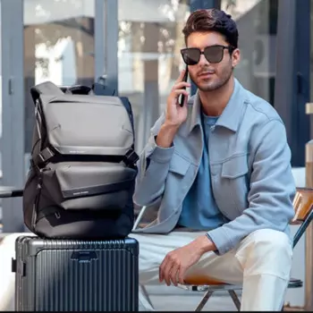 Съемный Рюкзак 15,6 дюйма, деловой портфель с USB-зарядкой, наплечная поясная сумка для мужчин, Водонепроницаемый Многофункциональный рюкзак для ноутбука