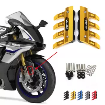 С логотипом для мотоцикла Yamaha YZF-R1 yzf r1 CNC аксессуары брызговик Боковой защитный блок переднее крыло противоударный слайдер