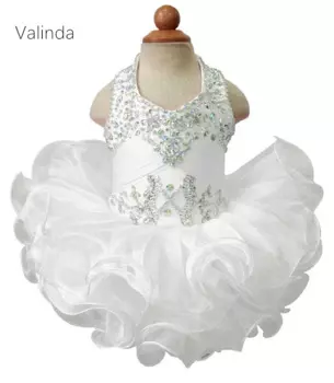 С Лямкой на шее для маленьких девочек, платья одежда для малышей Праздничное платье