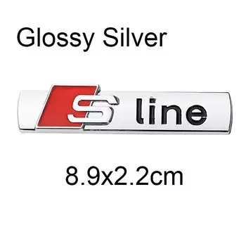 S-образный логотип, наклейка из металлического сплава, автомобильный значок, брелок для Audi A3 A4 A5 A6 S7 A8 S3 S4 S5 S6 S7 S8 Q3 Q5 Q7 RS3 RS4 RS5