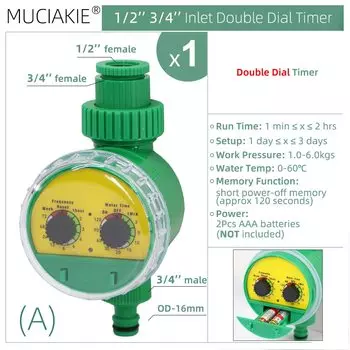 Садовый таймер MUCIAKIE металлический аналоговый