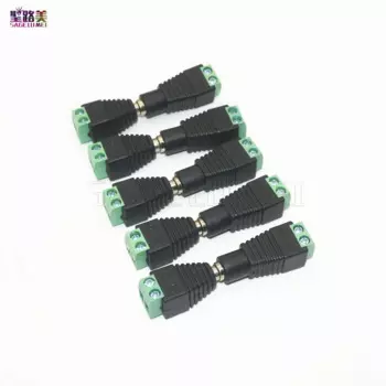 10 шт. светодиодный разъем постоянного тока, 2-контактный адаптер питания постоянного тока 5,5 мм x 2,1 мм, штекер «папа-мама», разъем для светодиодной ленты, камеры видеонаблюдения