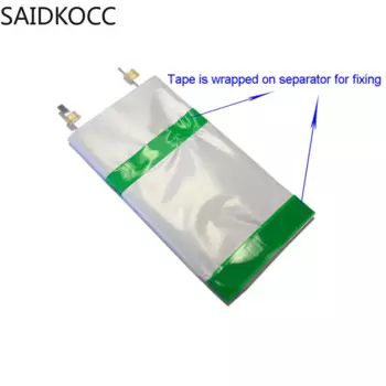 SAIDKOCC 16um 22um 30um 50um PET зеленая изоляционная лента для литиевого аккумулятора/цилиндрической ячейки