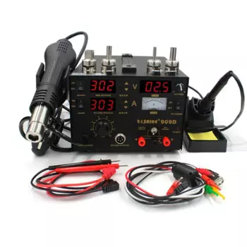Паяльник Saike 909D, 220 В, 110 В, с паяльником и источником питания постоянного тока