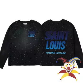 Saint SSSAINT LOUIS Стразы свитшот с круглым вырезом Men Women, лучшее качество, Crewneck