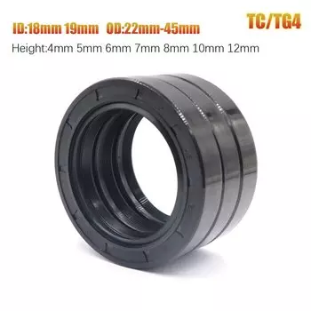 Сальники вала TC/TG4-18/19*22/24/26/27/28/30/32/34/35/36/37/41/42/43/45*4/5/6/7/8/10/12 мм