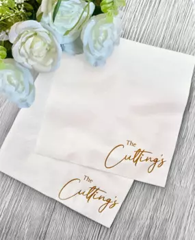 Салфетки Свадебные индивидуальные, салфетки Свадебные Mr Mrs, 50 шт.