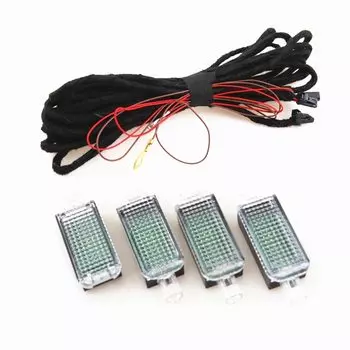 Салон автомобиля Лампа для ног Светодиодный светильник для ног Кабель для Passat B6 B7 Golf 5 MK5 6 MK6 SEAT Toledo Leon A3 A4 A5 A6 A8 Q3 Q5 Q7