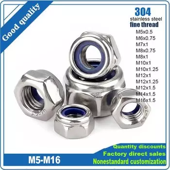 Самоблокирующиеся гайки TINGGOO из нержавеющей стали M5-M16