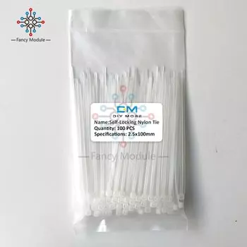 Самоблокирующиеся нейлоновые кабельные стяжки diymore, 100 шт., 12 цветов