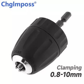 Самоблокирующийся сверлильный патрон 0,8-10 мм HSS черного цвета