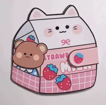 Самодельная книга «сделай сам» с клубничным молоком, бесшумная книга с зажимом, творческий материал ручной работы, пазл, головоломка для декомпрессии, игровая книга