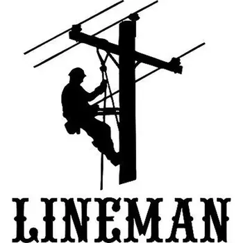 Самоклеящаяся цветная наклейка Fun LINEMAN электрик Power Woker Man виниловая наклейка для автомобиля наклейки Декор 14,1X15,9 см ПВХ KK