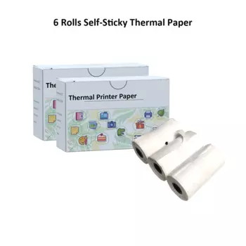 Самоклеящаяся термобумага QKX для мини-принтера наклеек черного цвета