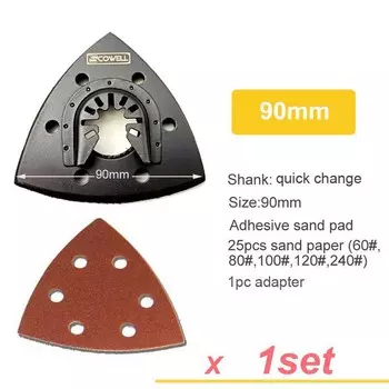 Самоклеящаяся треугольная наждачная бумага на липучке, многофункциональные Осциллирующие инструменты «сделай сам» для шлифовки и полировки дерева