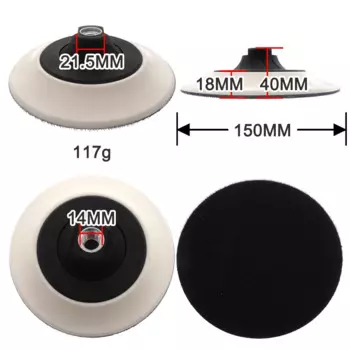 4 дюйма, 5 дюймов, 6 дюймов, шлифовальная подушка M10, M14, резьба, крючок и петля, опорная пластина, самоклеящиеся полировальные подушки, абразивные инструменты для орбитальной автомобильной полировки