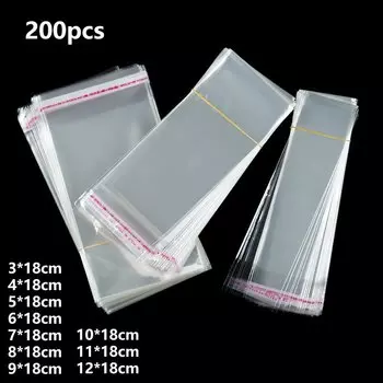 Самоклеящиеся прозрачные пакеты DLHRB, 200 шт.